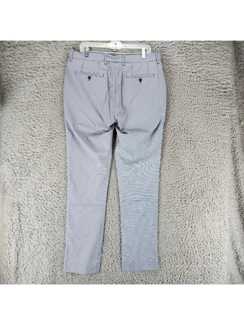 Nifty Genius Pants Mens 34x32 Blue Plaid High Rise Trouser *NWT*